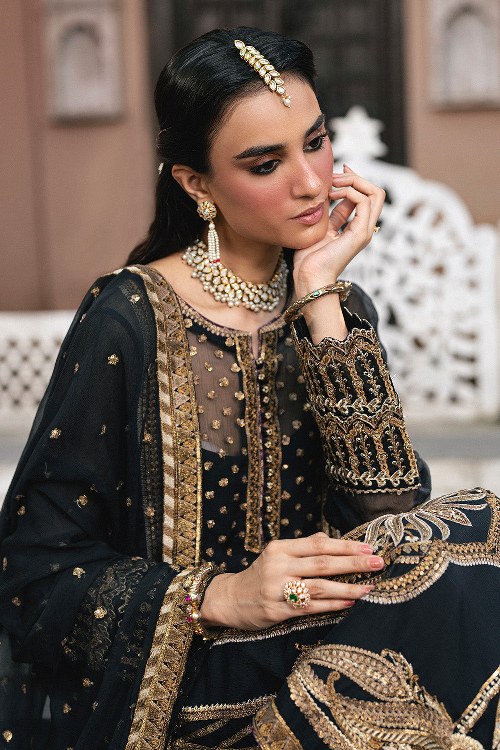 3 Piece Embroiderd Chiffon GAYA - FSU5648
