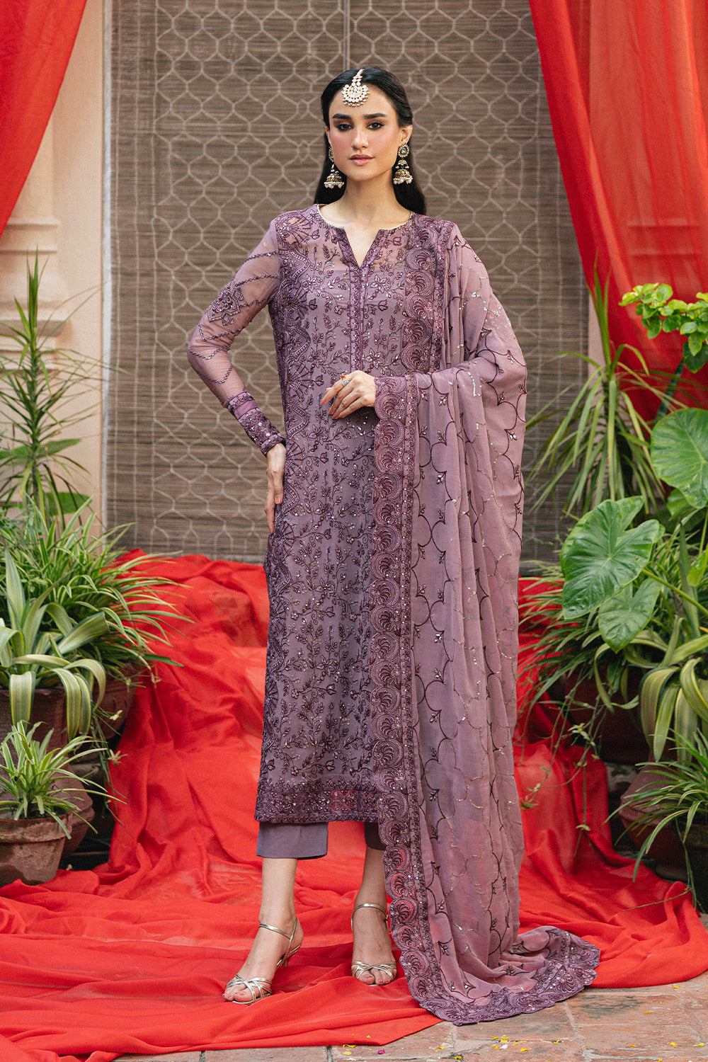 3 Piece Embroiderd Chiffon GEETANJALI - FSU5649