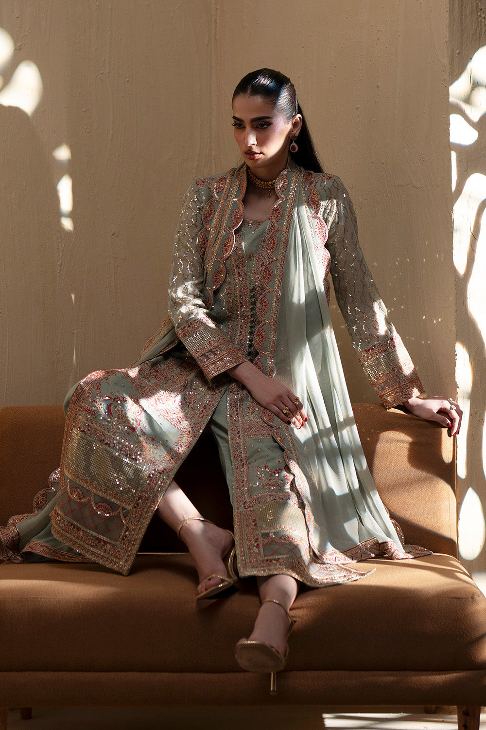 3 Piece Embroiderd Chiffon BASTET - FSU5668