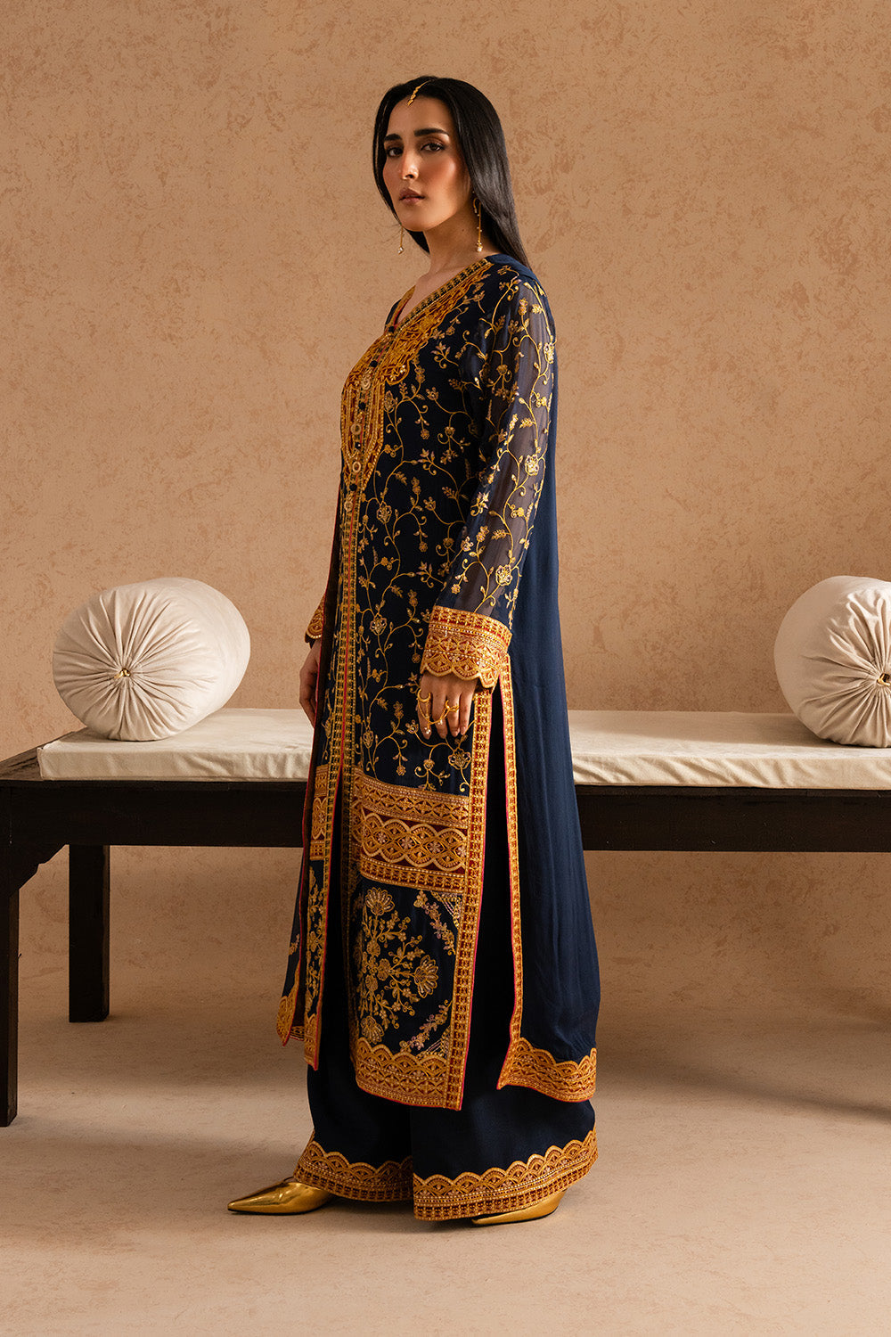 3 Piece Embroirdered Chiffon ZEHRA - FSU5600