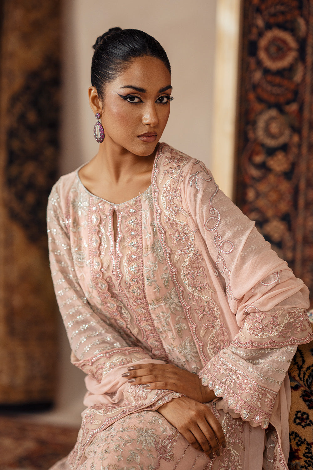 3 Piece Embroidered Chiffon ABIGAIL - FSU5630