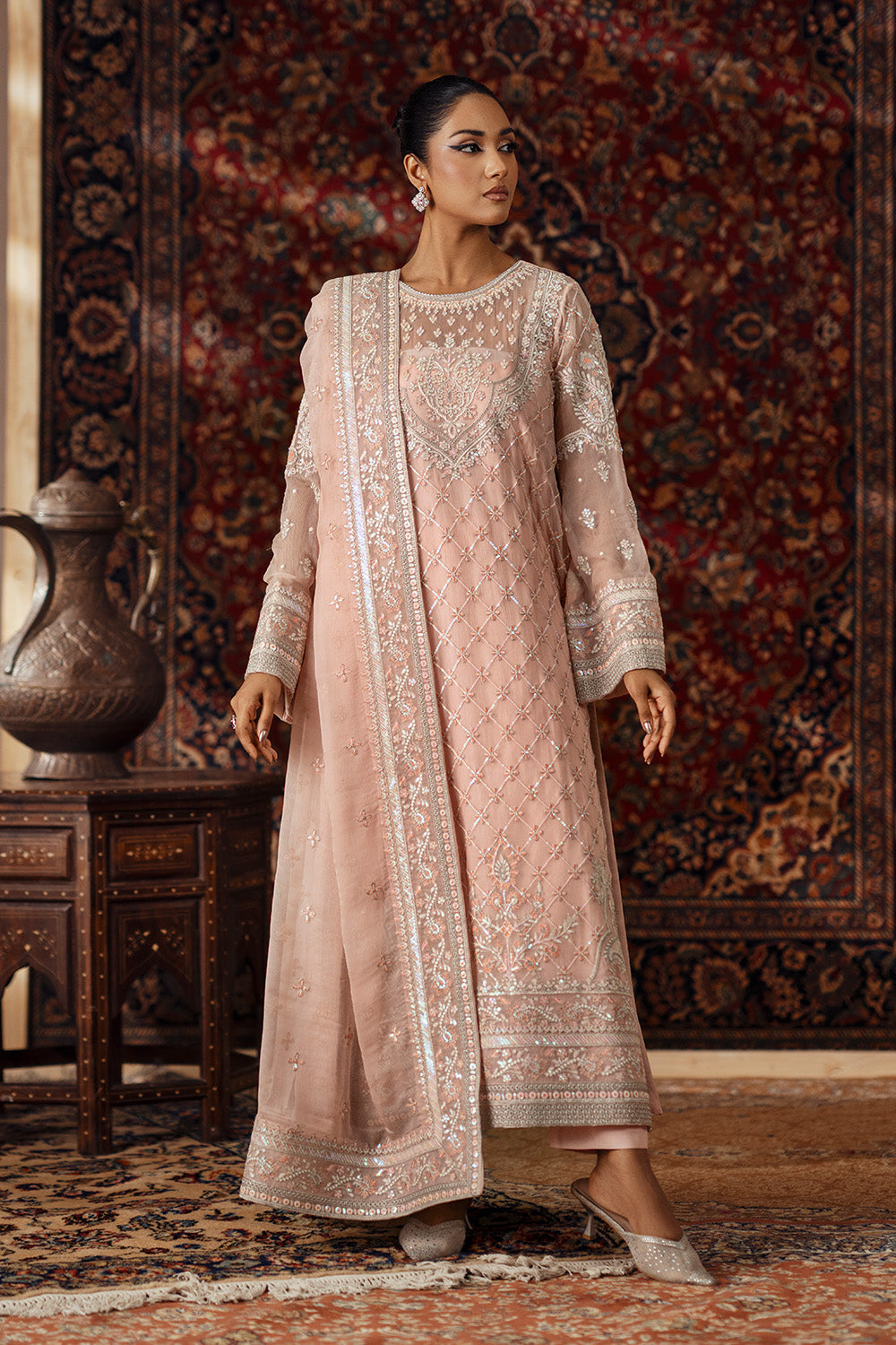 3 Piece Embroidered Chiffon AMIRA - FSU5636