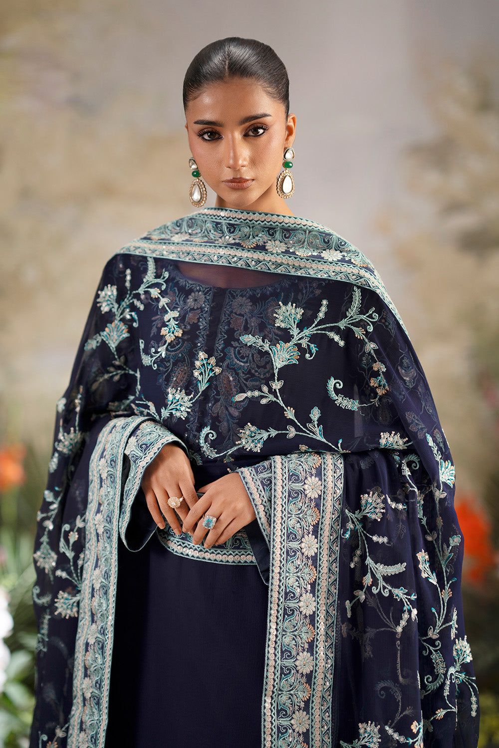 3-Piece-Embroiderd-Chiffon OJASWINI - FWU5691