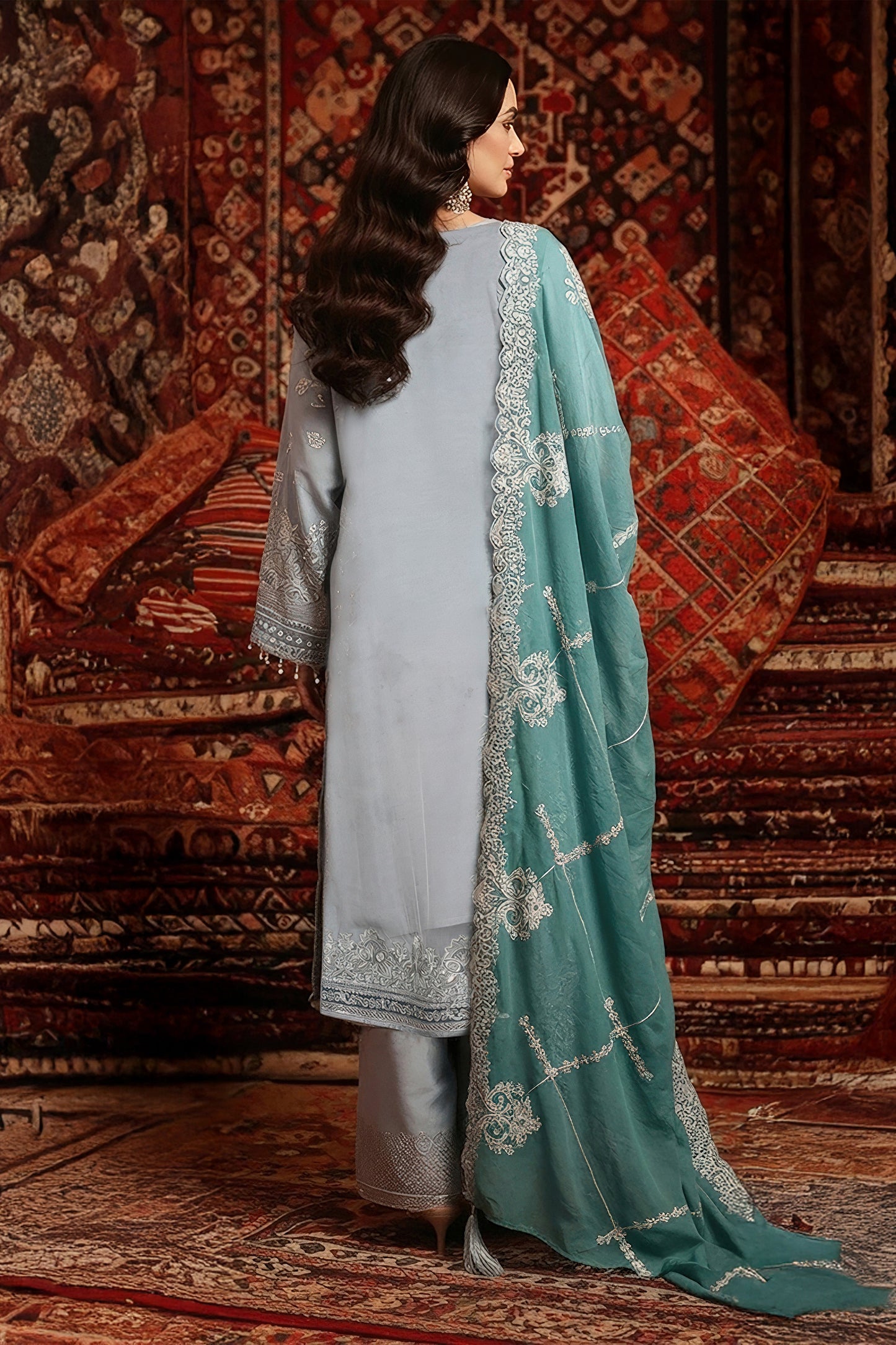 I-243 Elif-e-Noor- Mehr-e-Mah by Imrozia at #VogueClothingStudio