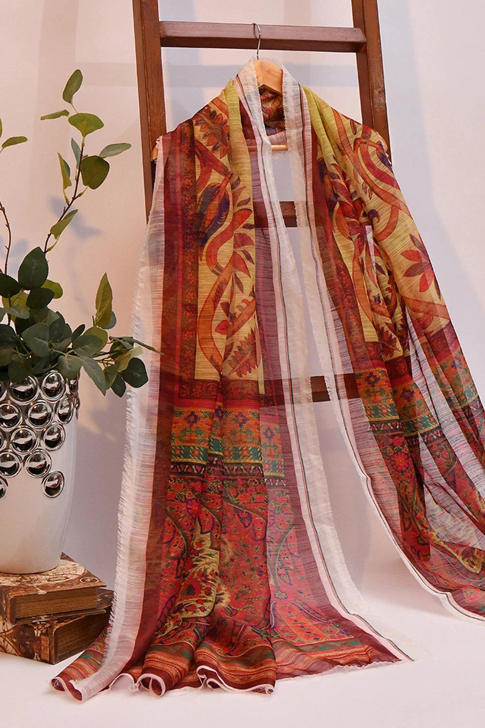 Cotton Net Dupatta KOE-1891 Embroidered KHAS STORES