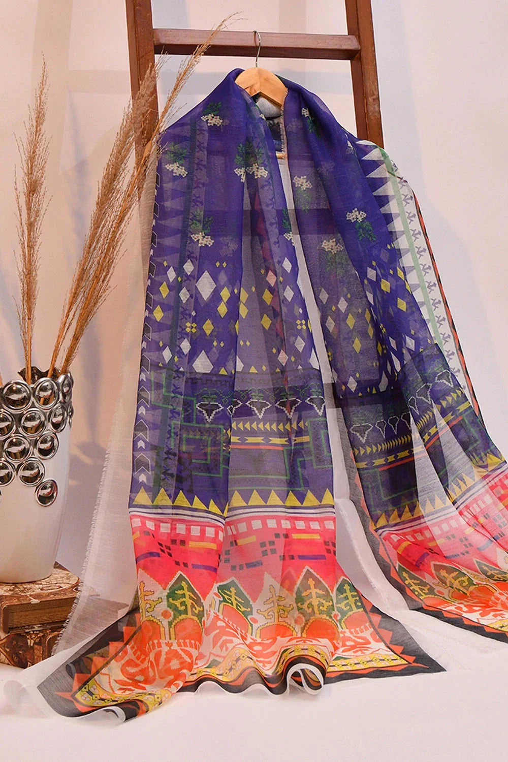 Cotton Net Dupatta KOE-2169 Embroidered KHAS STORES