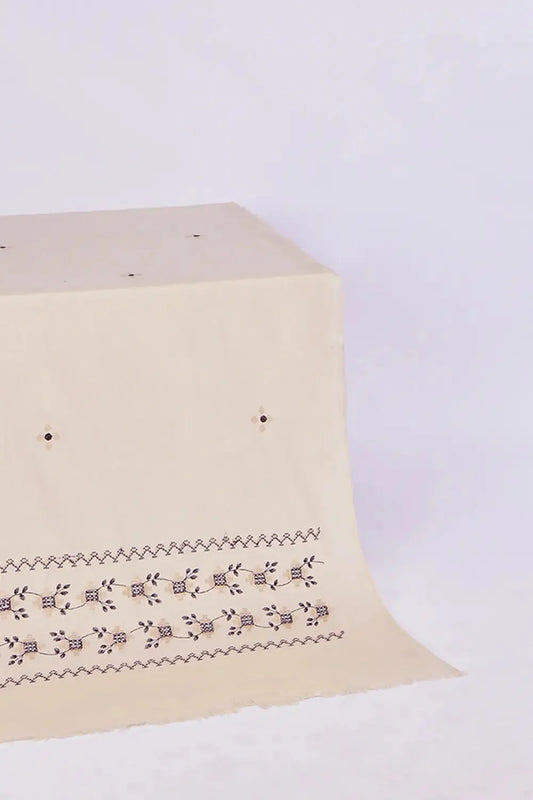 Embroidered Shawl-10 Beige Apparel & Accessories KHAS STORES
