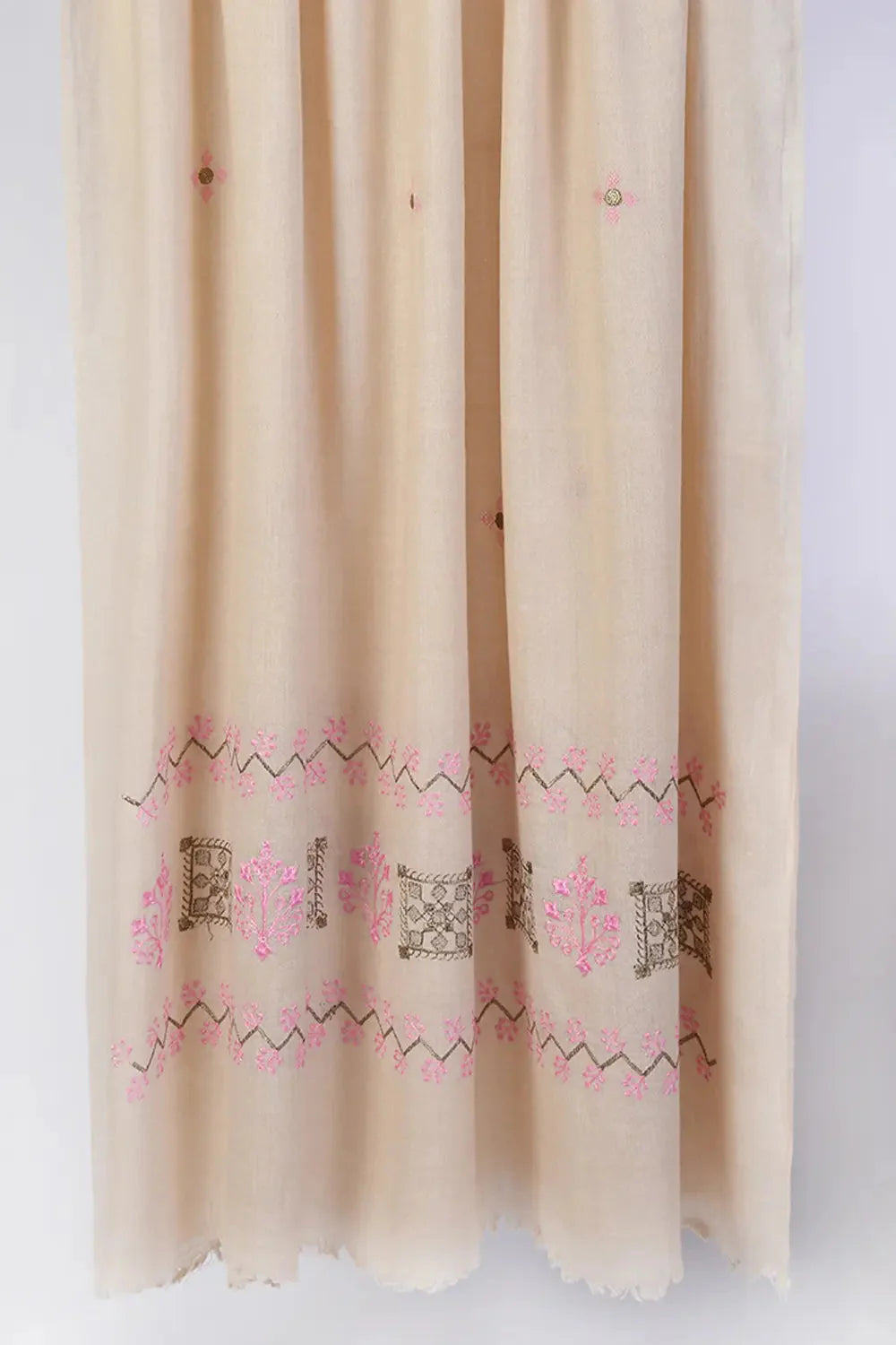 Embroidered Shawl-10 Pink Apparel & Accessories KHAS STORES