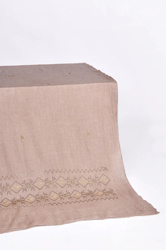 Embroidered Shawl-2 Grey Apparel & Accessories KHAS STORES