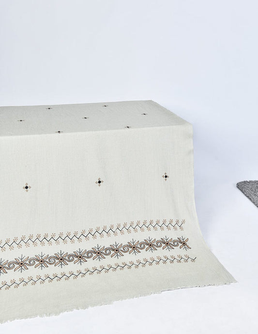 Embroidered Shawl-3 Grey Apparel & Accessories KHAS STORES