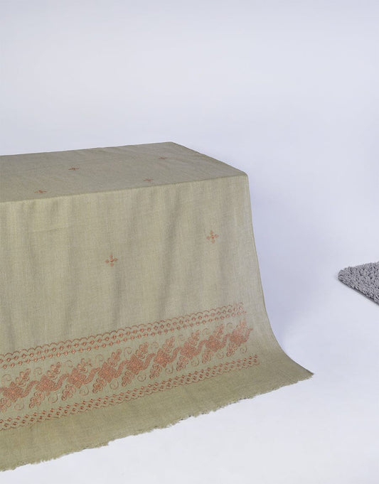 Embroidered Shawl-4 Green Apparel & Accessories KHAS STORES