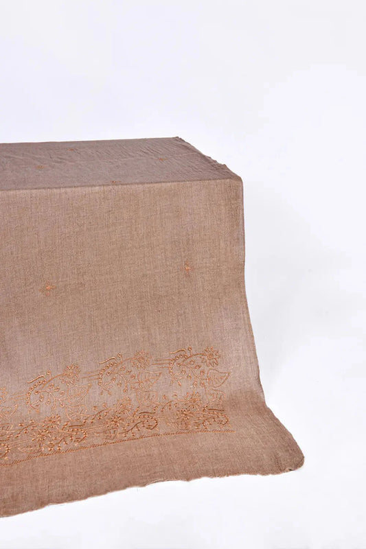 Embroidered Shawl-6 Beige Apparel & Accessories KHAS STORES