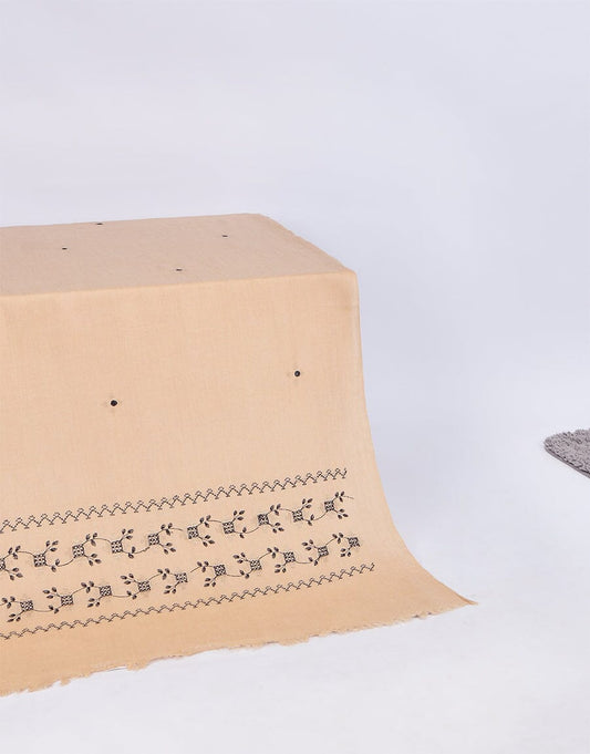 Embroidered Shawl-9 Beige Apparel & Accessories KHAS STORES