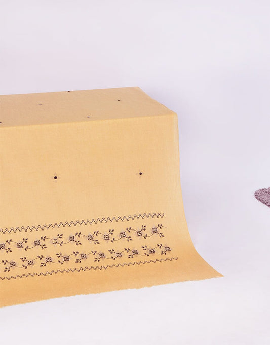 Embroidered Shawl-9 Mustard Apparel & Accessories KHAS STORES
