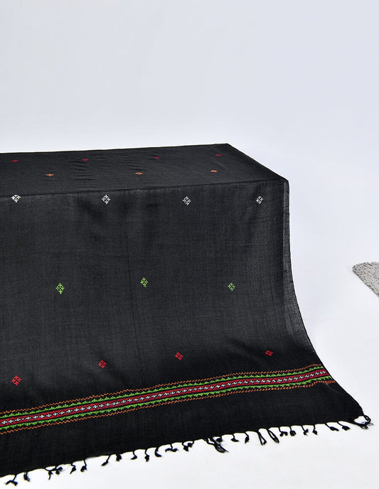 Embroidered Shawl CS-101 Black Apparel & Accessories KHAS STORES