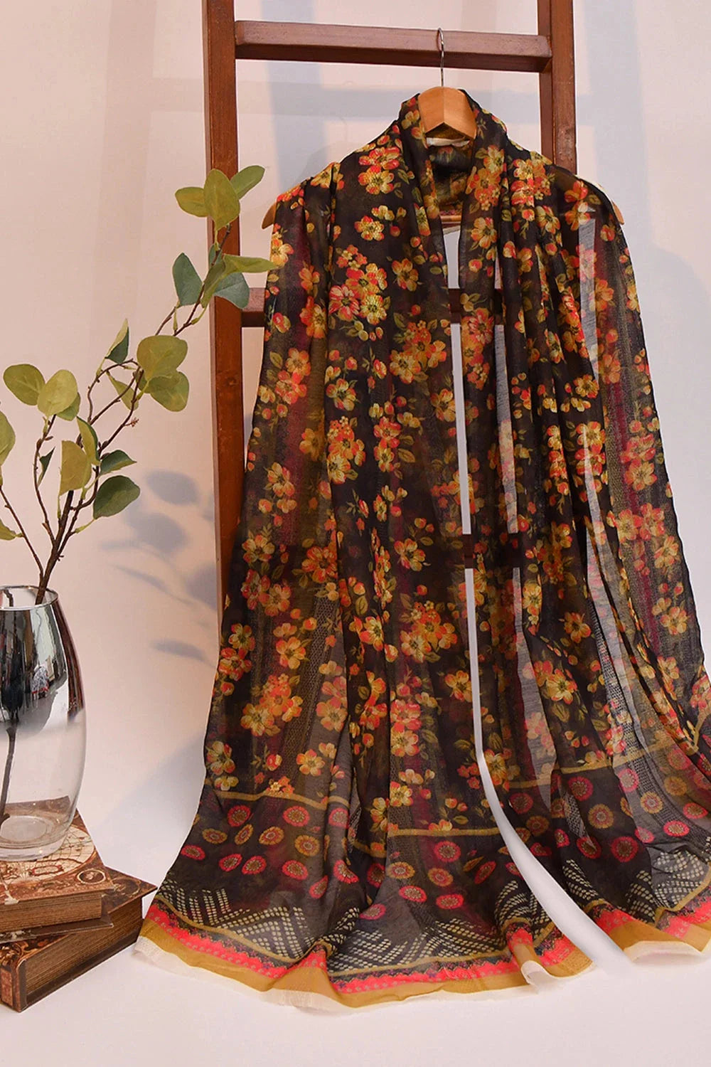 Jacquard Cotton Net Dupatta KOE-2667 Embroidered KHAS STORES