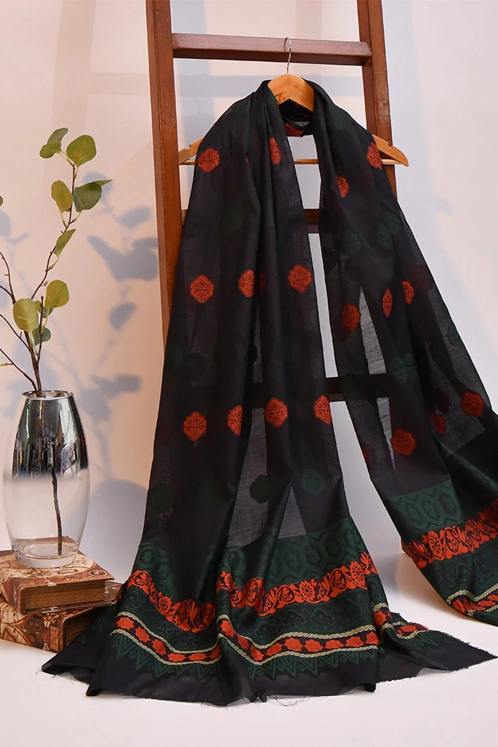 Jacquard Dupatta KJE-2236 Embroidered KHAS STORES