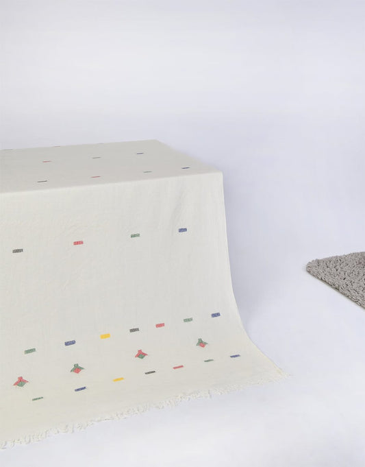 Khaddi Embroidered Shawl-1 Off White Apparel & Accessories KHAS STORES