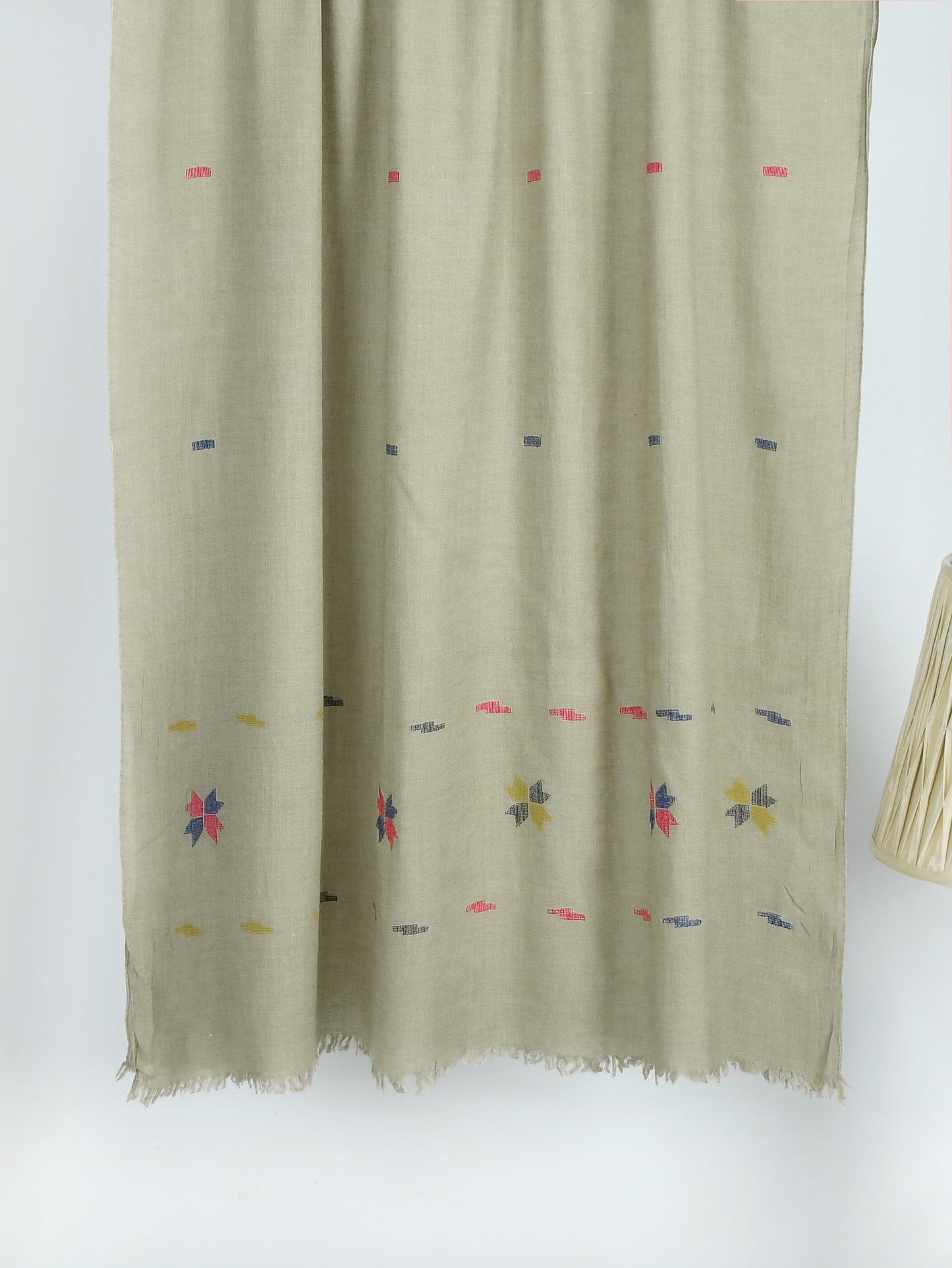 Khaddi Embroidered Shawl-4 Grey Apparel & Accessories KHAS STORES