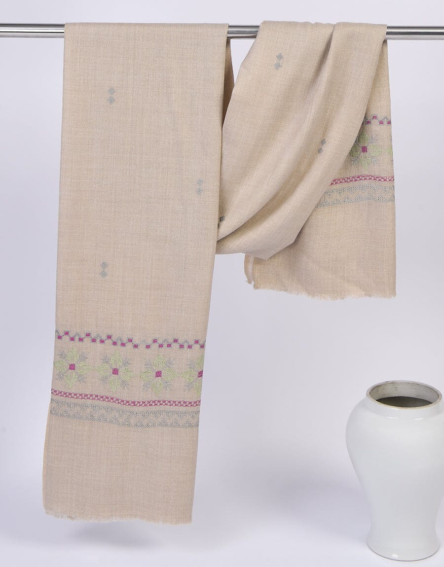 Machine Embroidery SHAWL S-016 Apparel & Accessories KHAS STORES