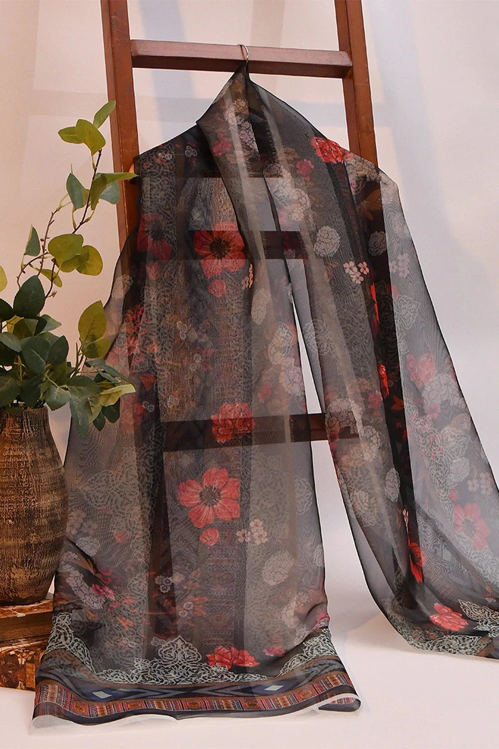 Organza Dupatta KCC-1467 Embroidered KHAS STORES