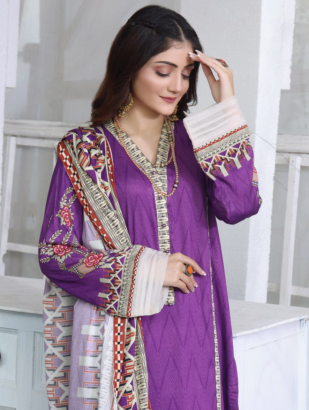 Printed Linen Suit with Printed Dupatta KTE-1645 KHAS STORES