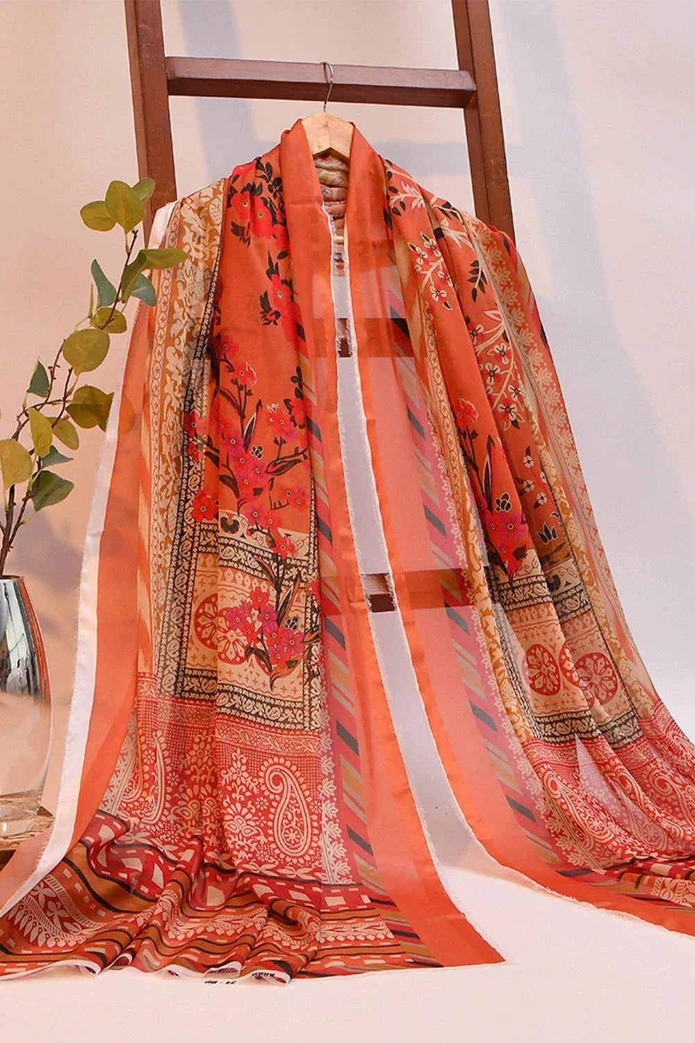 Silk Dupatta KSC-3145 Embroidered KHAS STORES