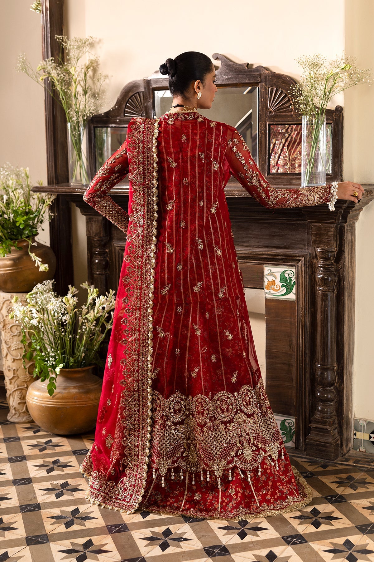 1072-Tearose-DASTAN GOI'2025 by Afrozeh at #VogueClothingStudio