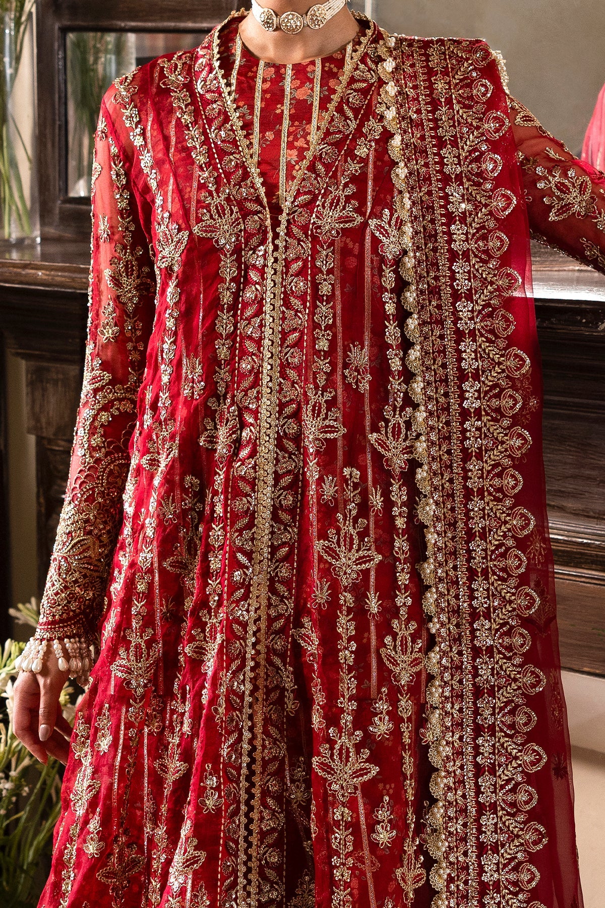 1072-Tearose-DASTAN GOI'2025 by Afrozeh at #VogueClothingStudio