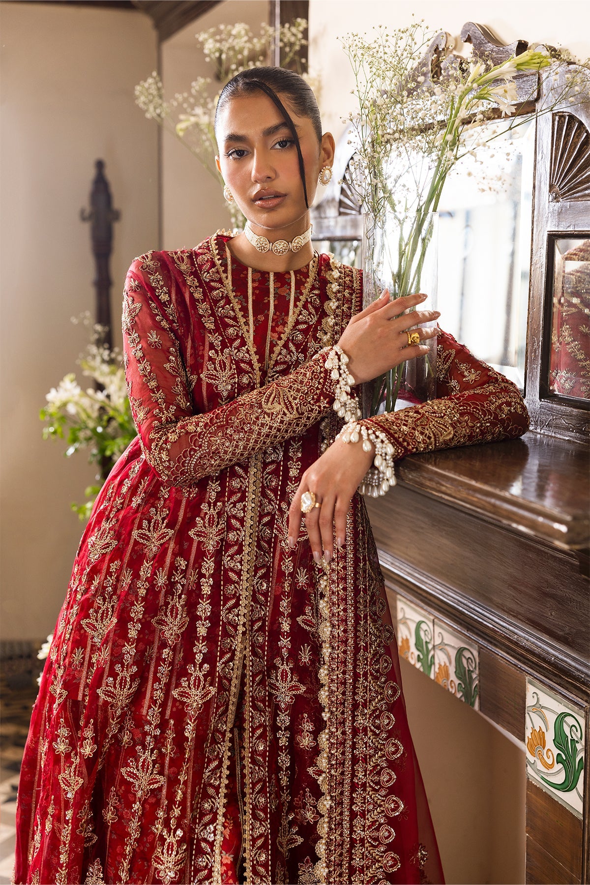 1072-Tearose-DASTAN GOI'2025 by Afrozeh at #VogueClothingStudio