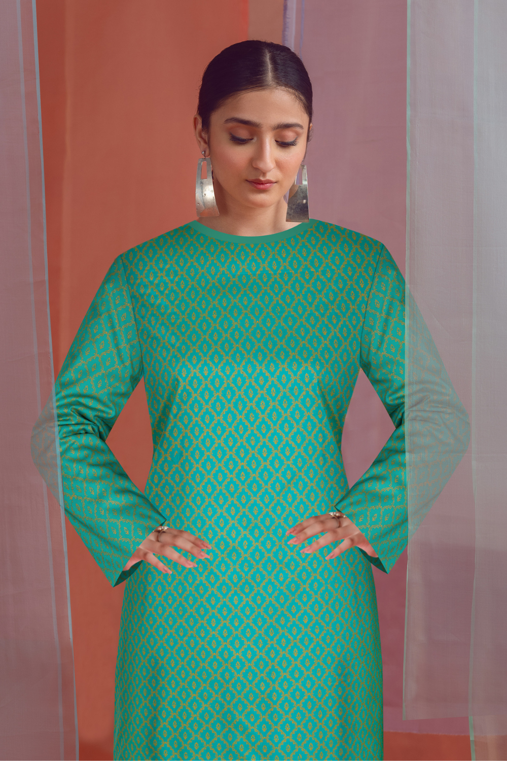 2 PC Unstitched | Printed Linen Shirt + Trouser