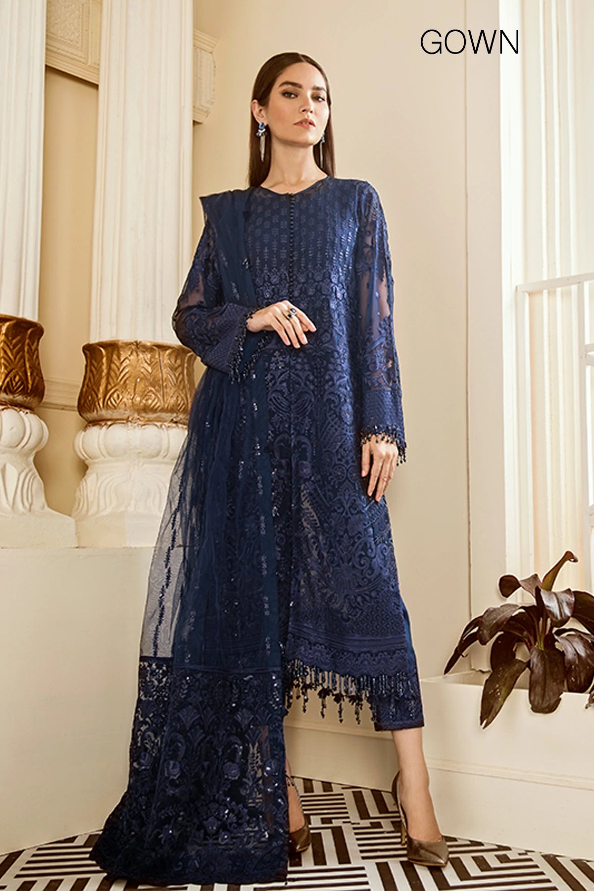 EMBROIDERED CHIFFON-CH06-EC02