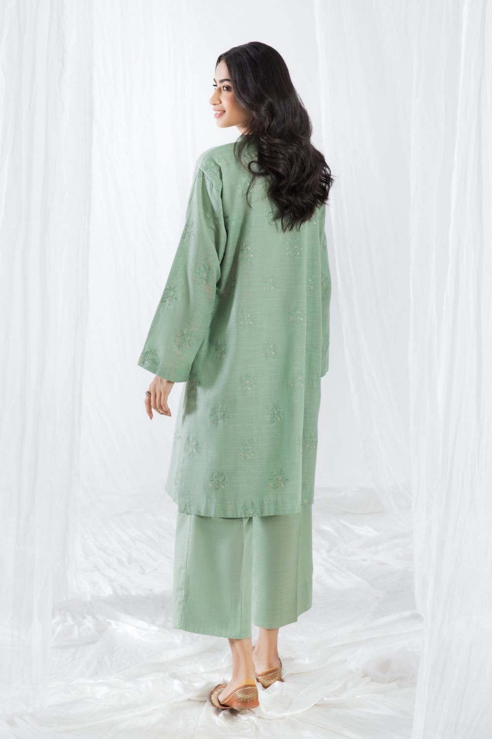 2 PC Unstitched | Khaddar Embroidered Shirt + Trouser