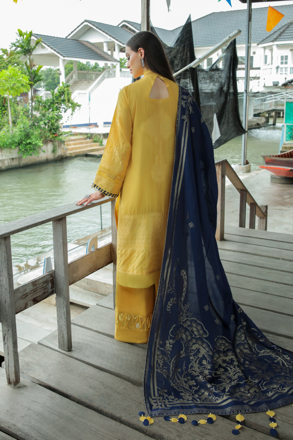 3 PC Unstitched | Embroidered Jacquard Suit