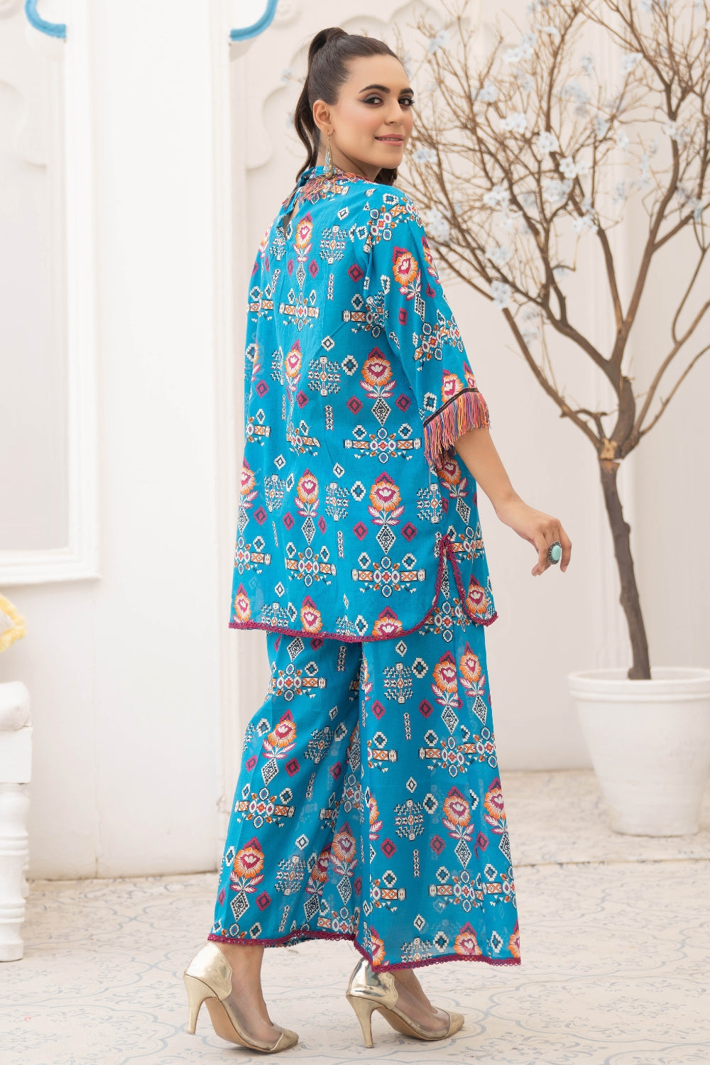 2PC Unstitched | Printed Lawn Shirt + Trouser