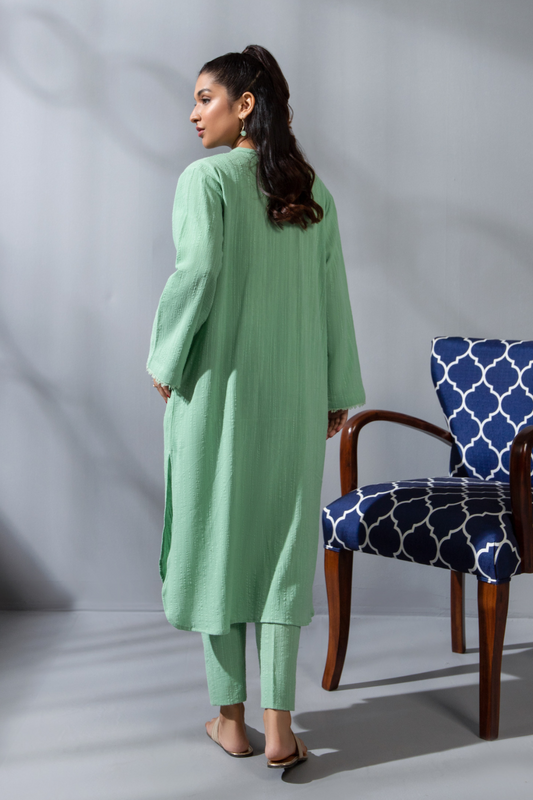 2 PC Stitched | Jacquard Shirt +Trouser