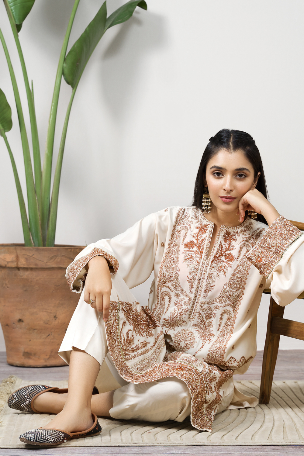 2 PC Stitched | Viscose Embroidered Shirt + Trouser