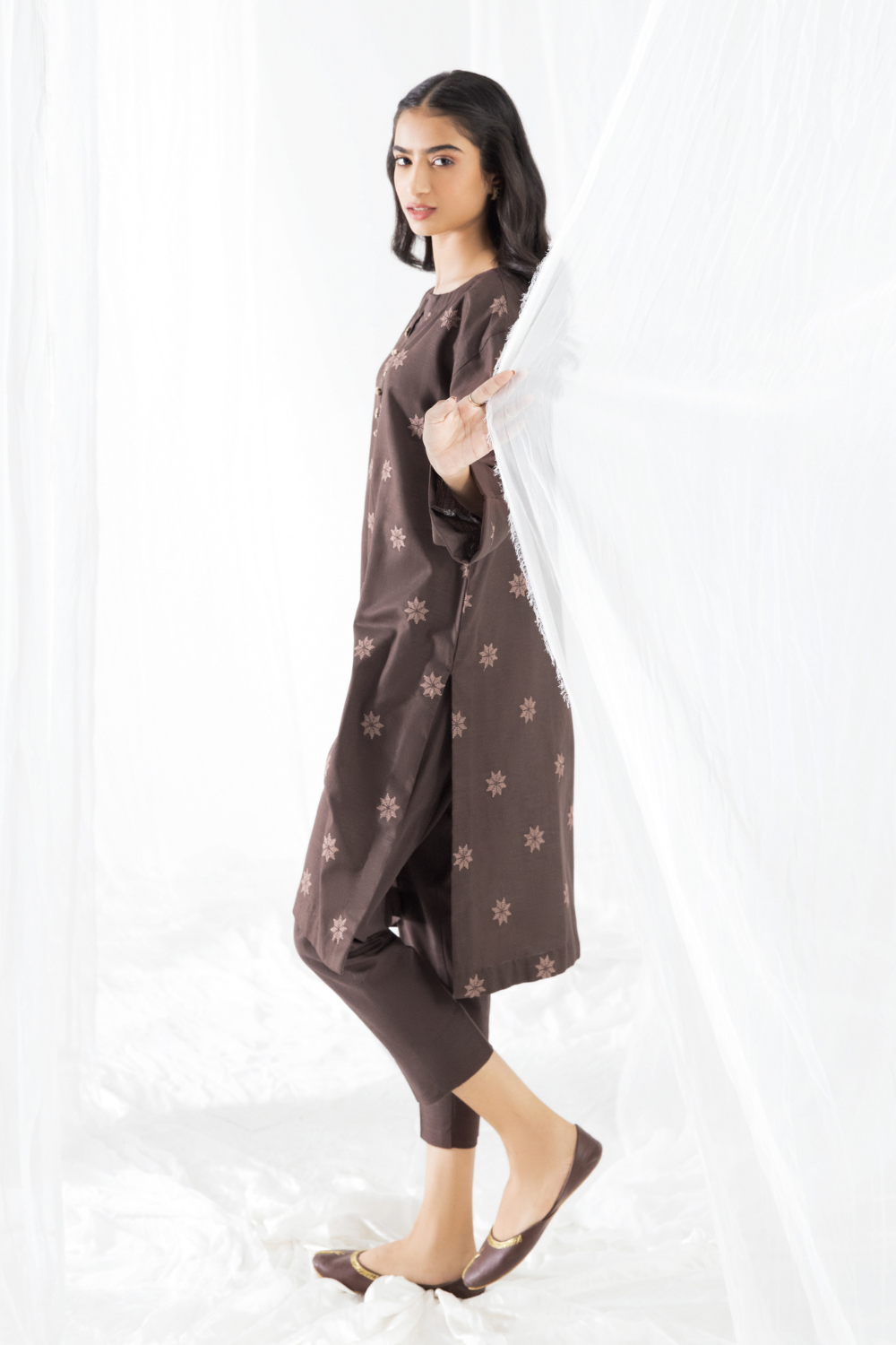 2 PC Unstitched | Khaddar Embroidered Shirt + Trouser