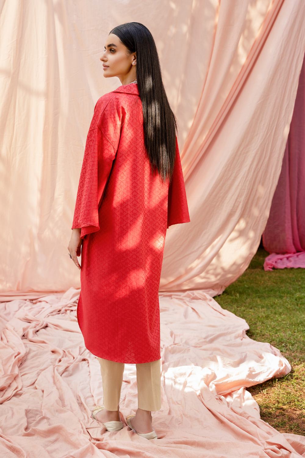 1 PC Stitched | Basic Viscose Jacquard Shirt