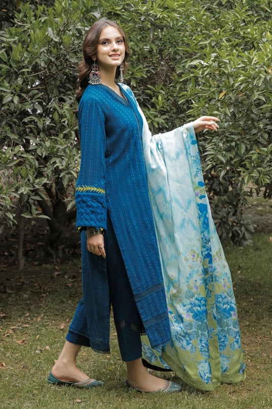 3 PC STITCHED | EMBROIDERED LAWN SUIT
