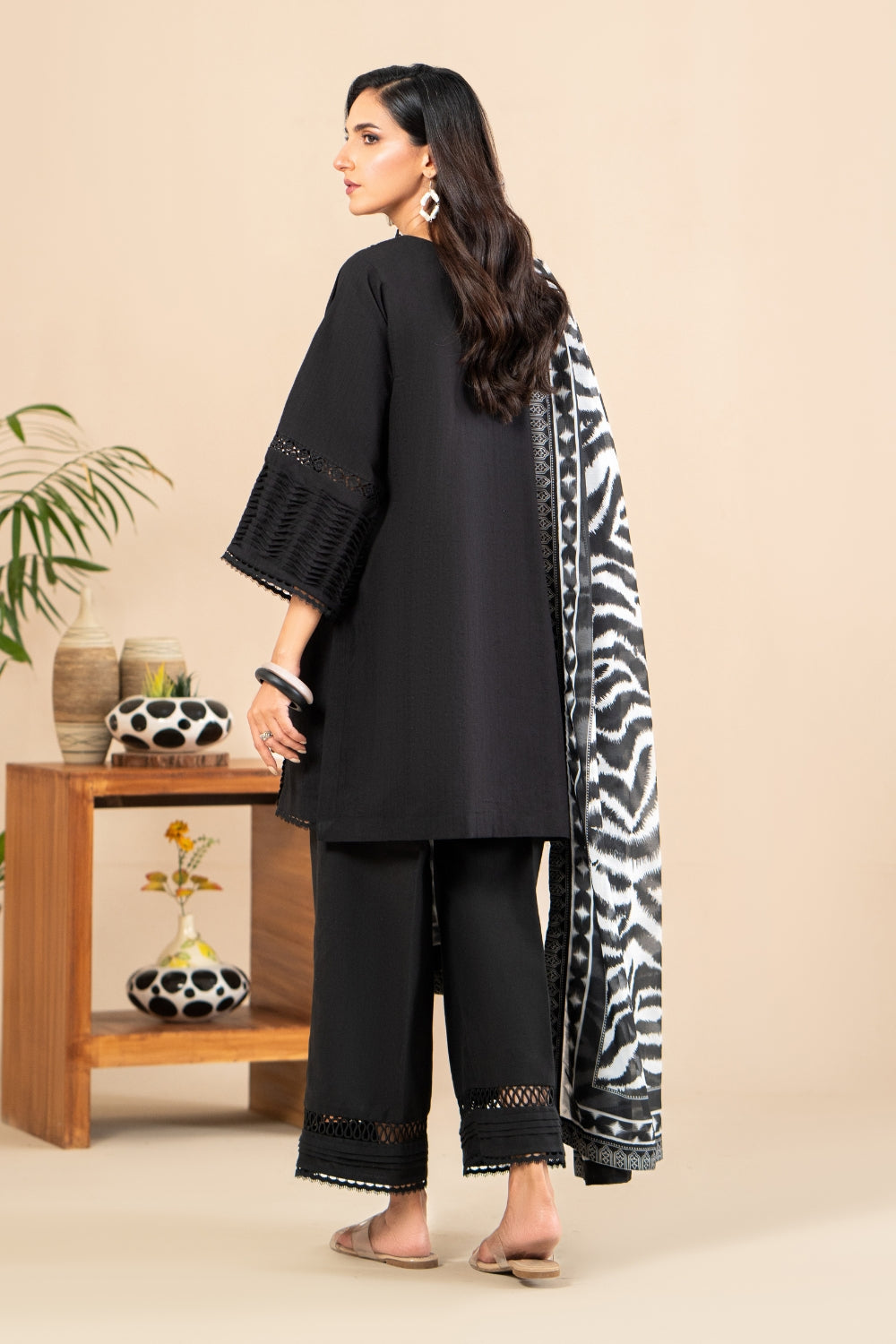 3 PC Stitched | Dobby Lawn Suit