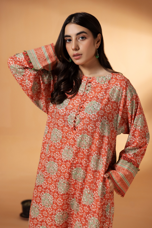 2 PC Unstitched | Printed Cambric Shirt + Trouser