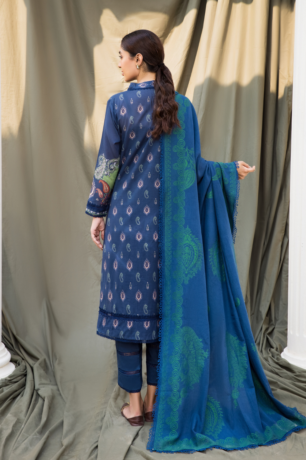 3PC Unstitched | Digital Printed Cambric Suit