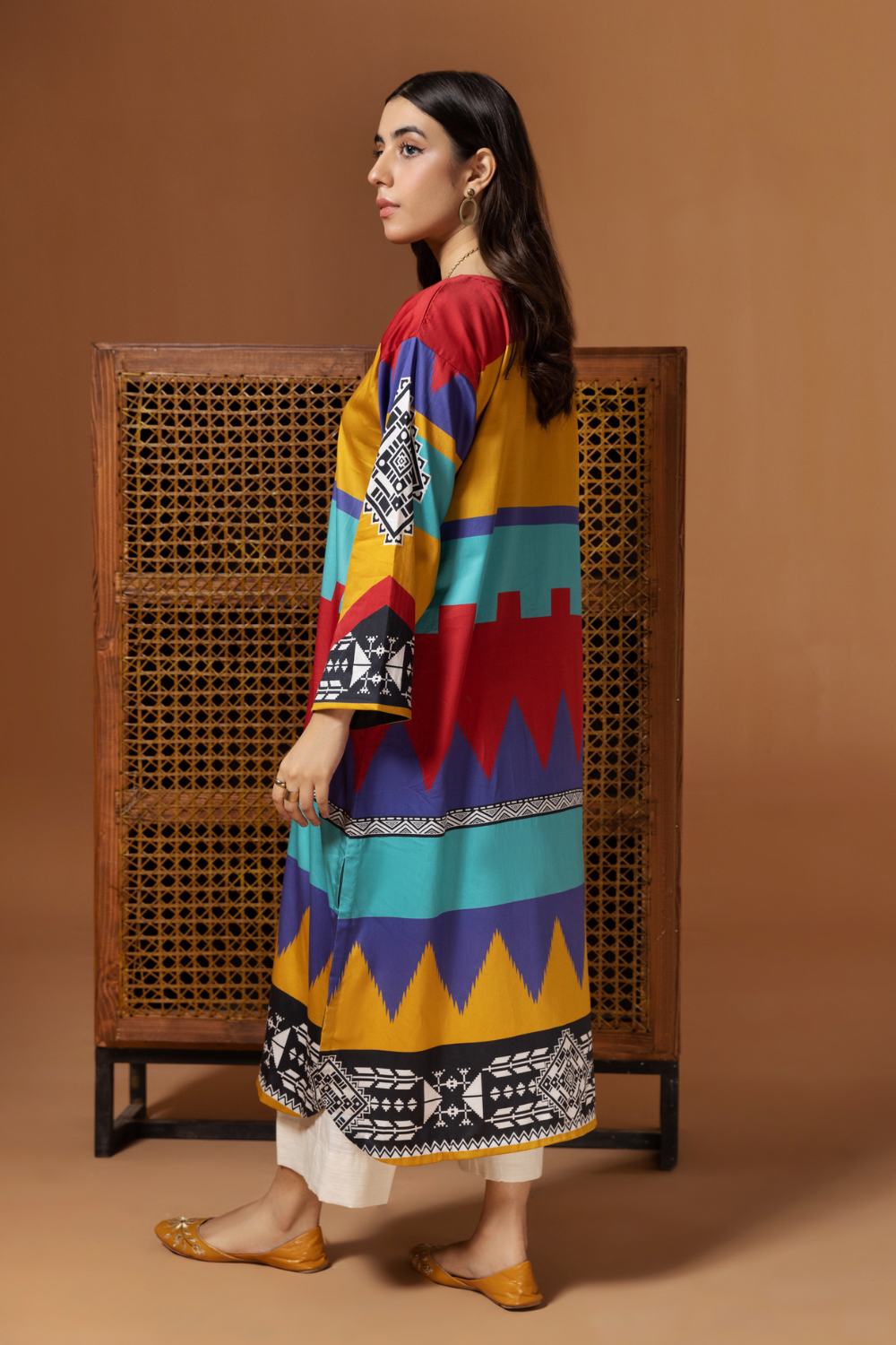 1 PC Unstitched | Printed Cotton Satin Shirt