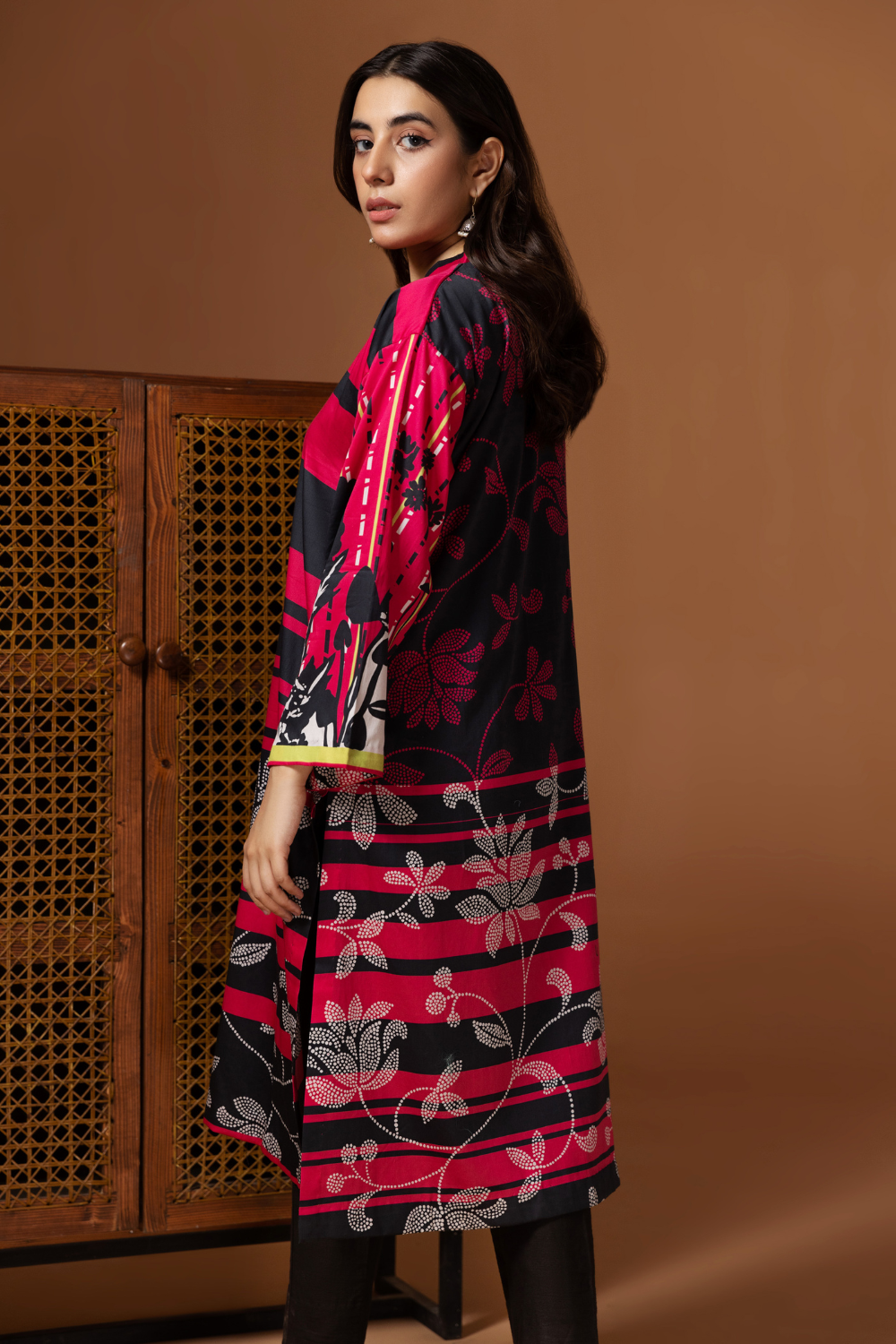 1 PC Unstitched | Printed Cotton Satin Shirt