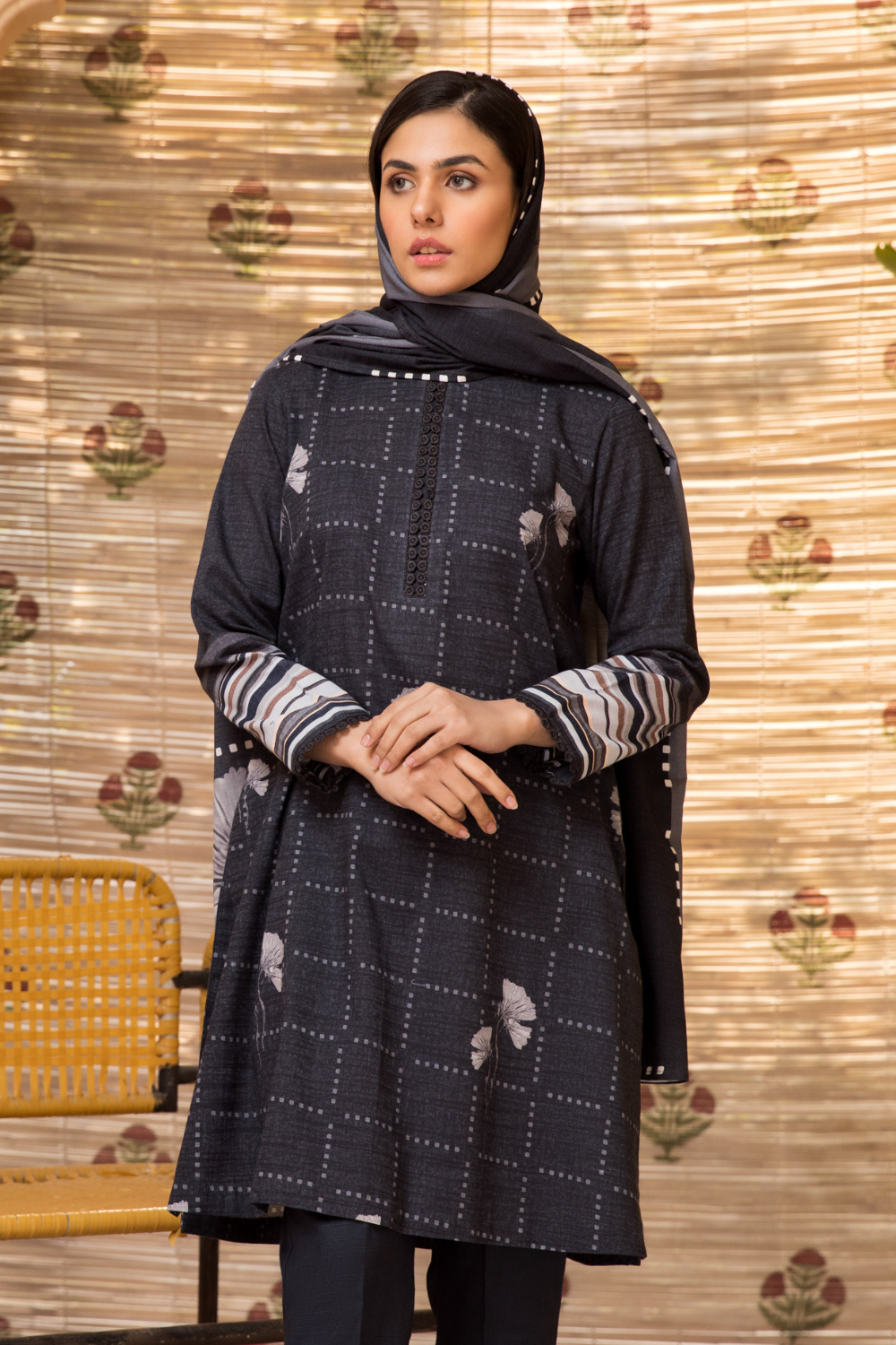 3 PC Unstitched | Khaddar Printed Suit