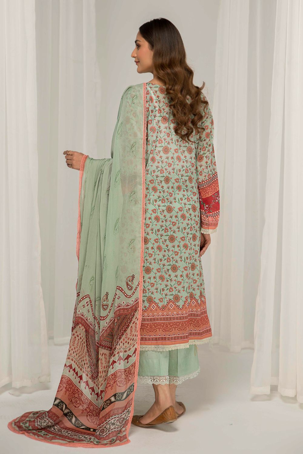 3 PC Unstitched Printed Lawn Suit