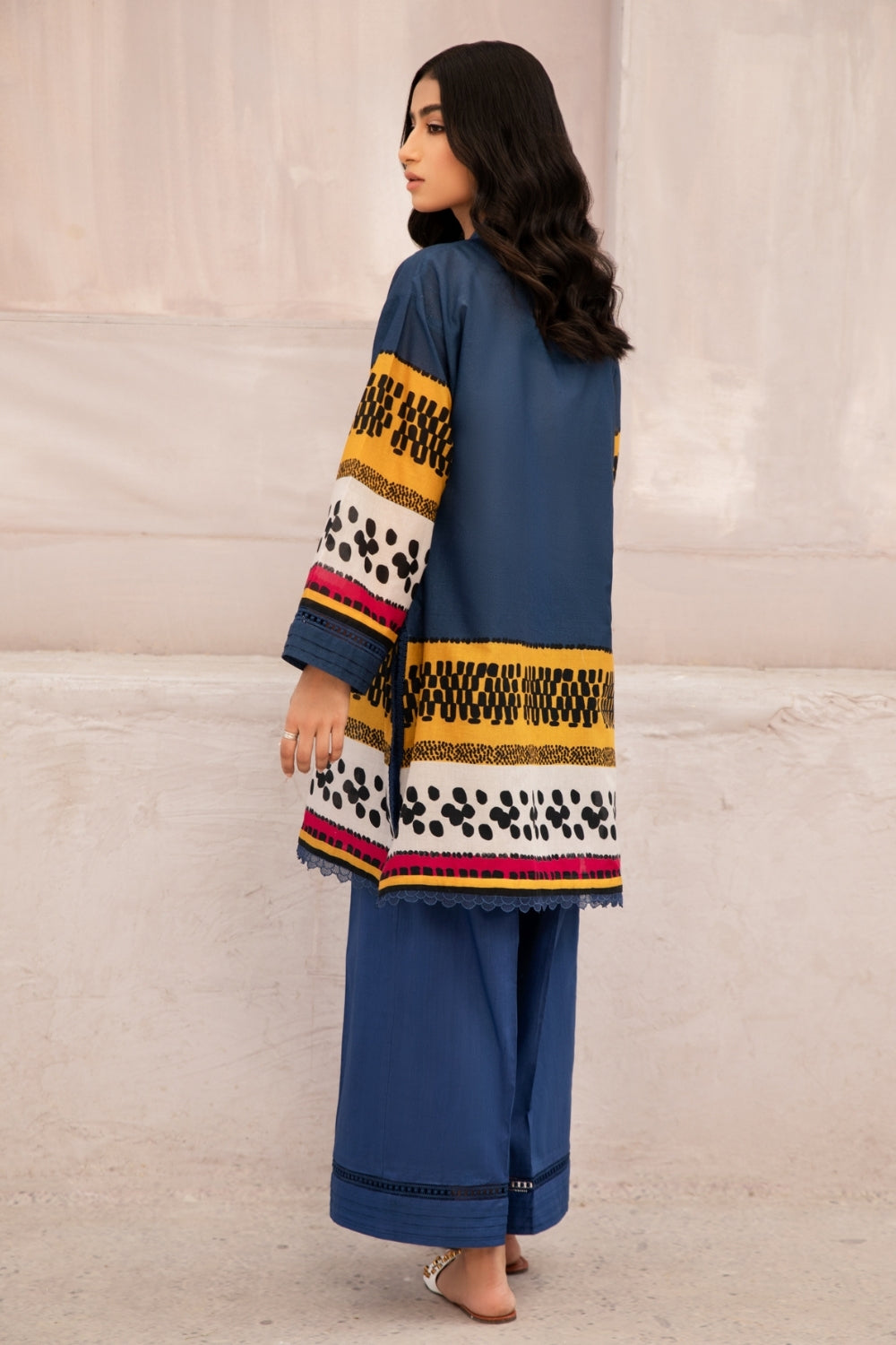 2 PC Unstitched | Digital Printed Lawn Shirt + Dyed Cambric Trouser