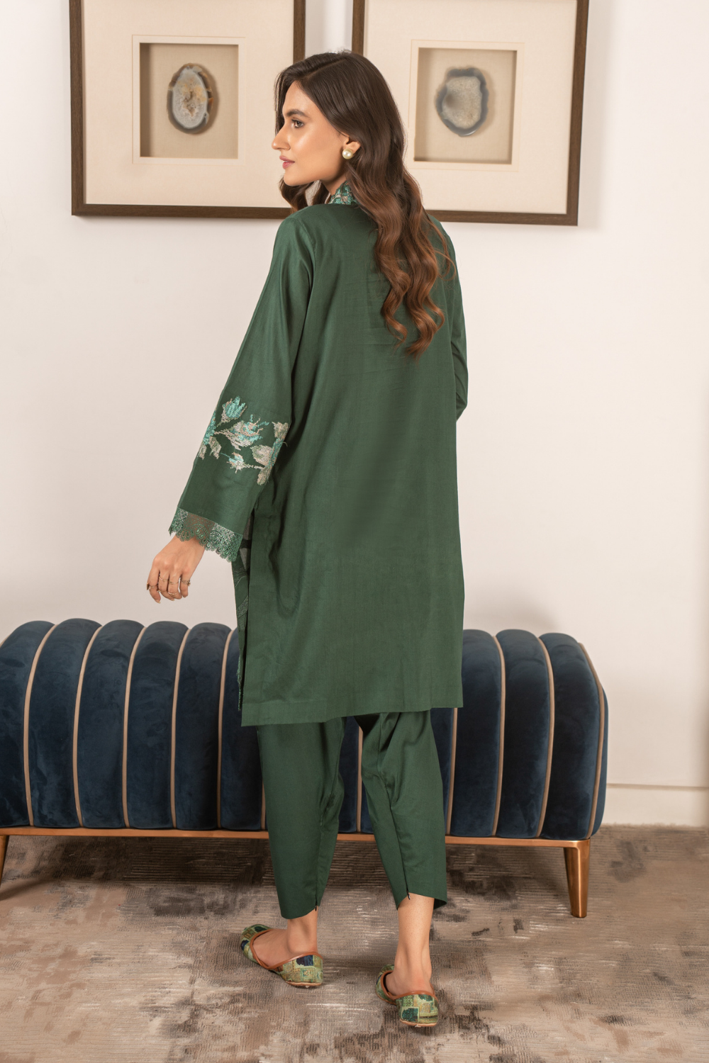 2 PC Stitched | Embroidered Suit