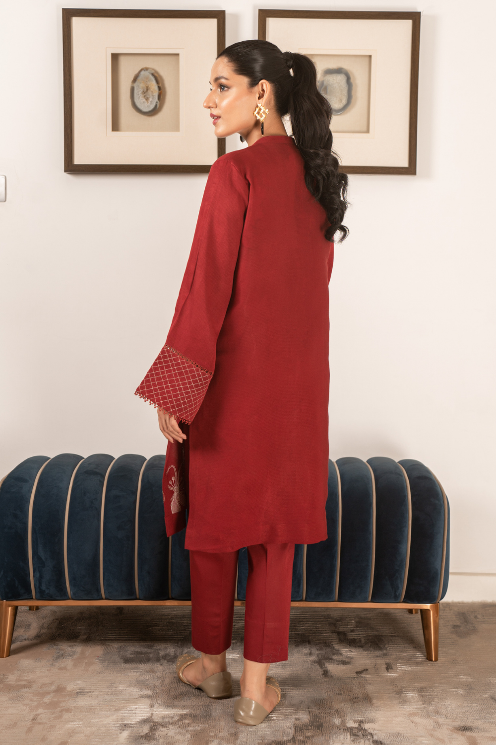 2 PC Stitched | Embroidered Suit